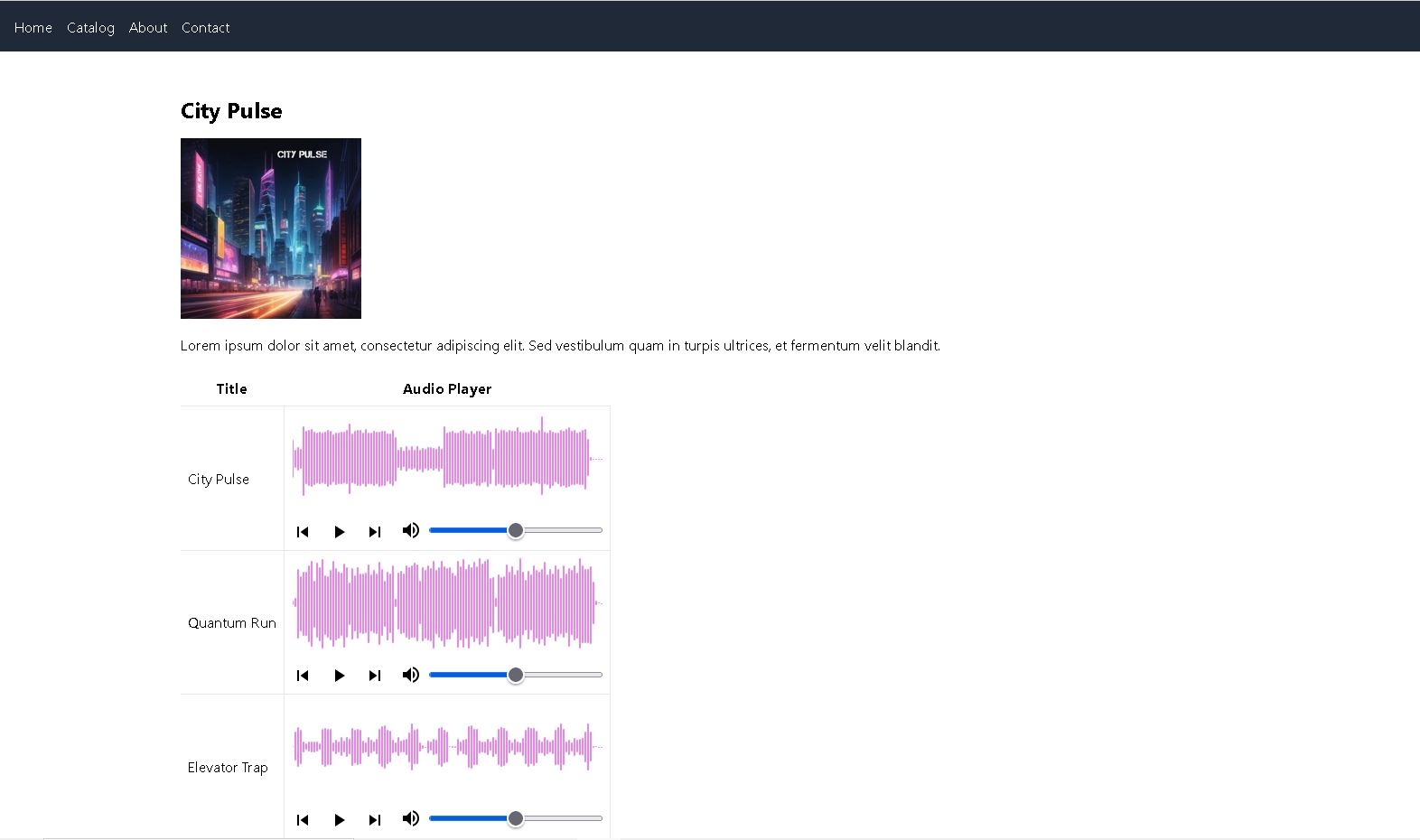 React Music Library Site